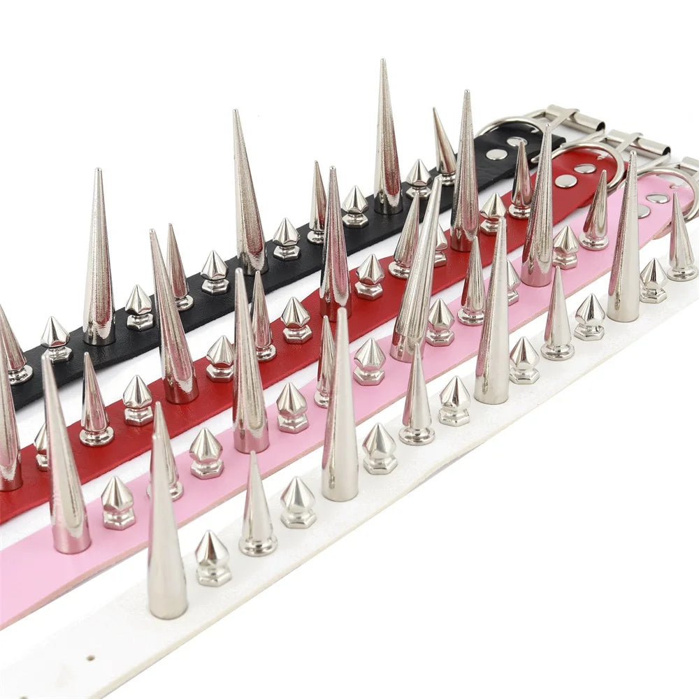 Unisex Neo-Gothic Rivets Studded Choker Necklace