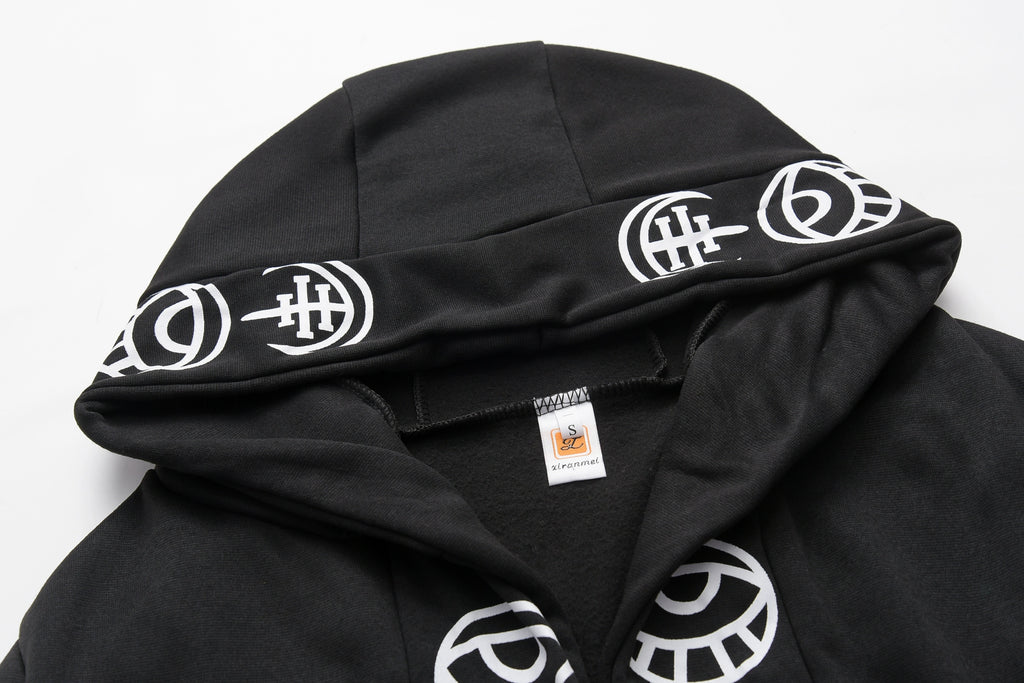 Punk Moon Patterned Long-sleeved Cardigan