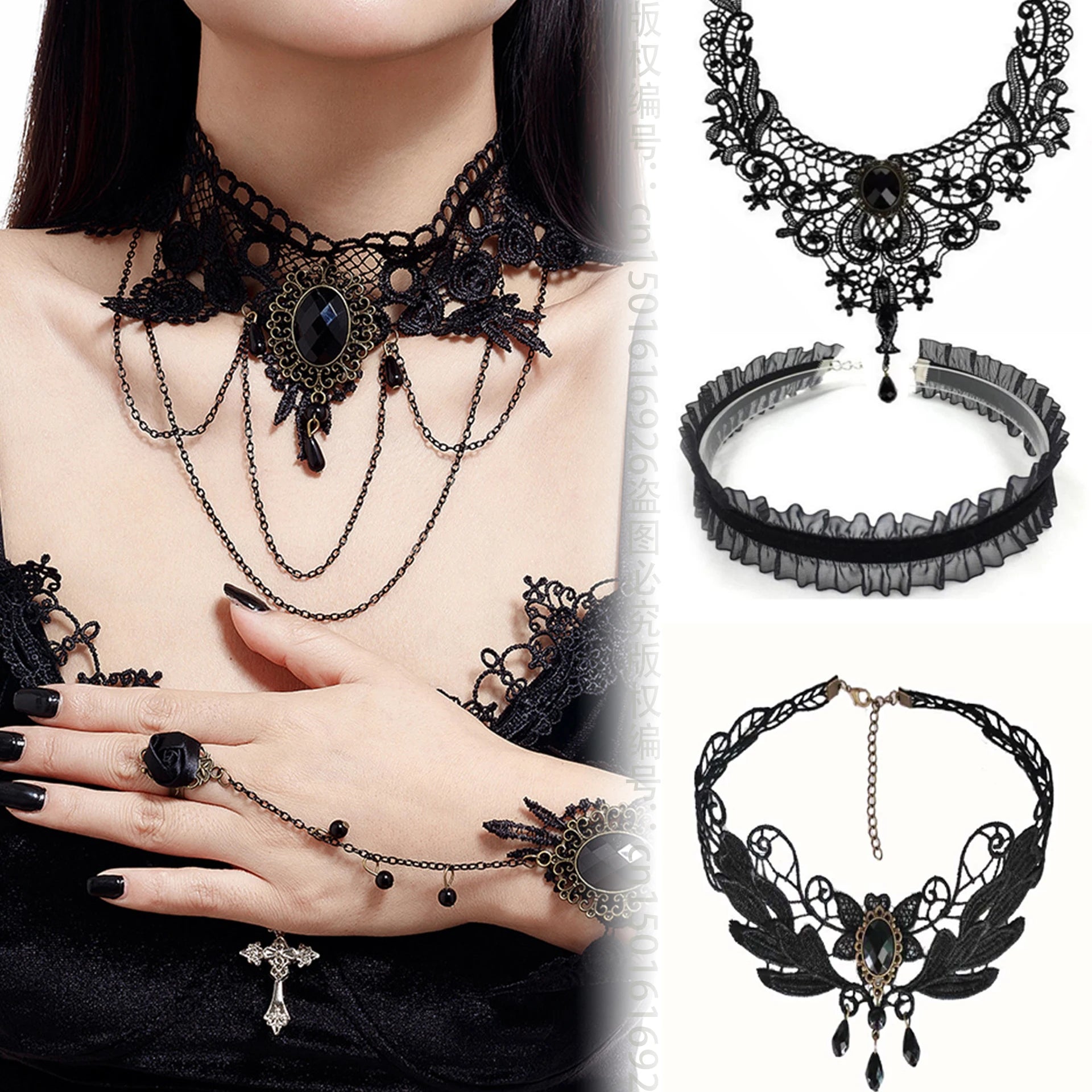 Vintage Choker Lace Necklace for Women