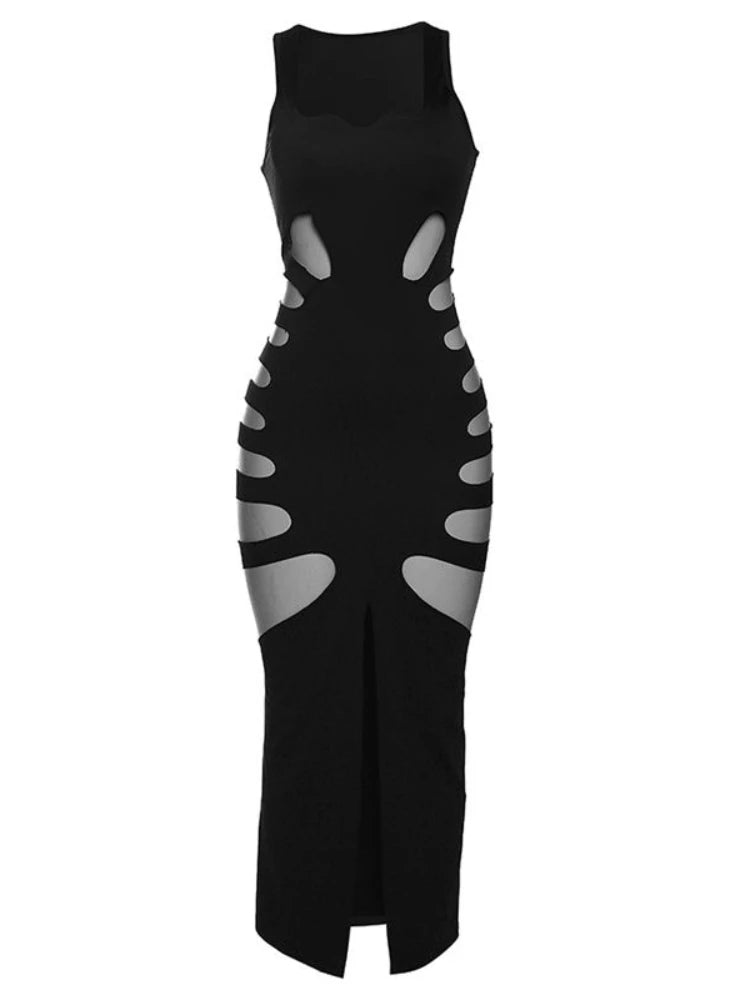 Cyberpunk Y2k Gothic Dark Dress for Women