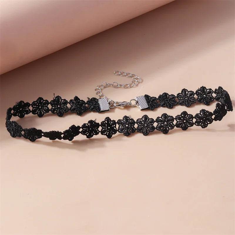 Victorian Black Lace Necklace for Women