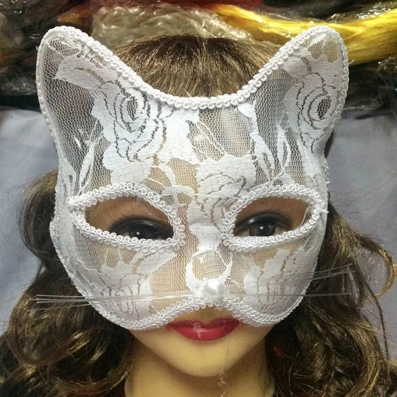 Sexy Cosplay Lace Cat Mask for Women