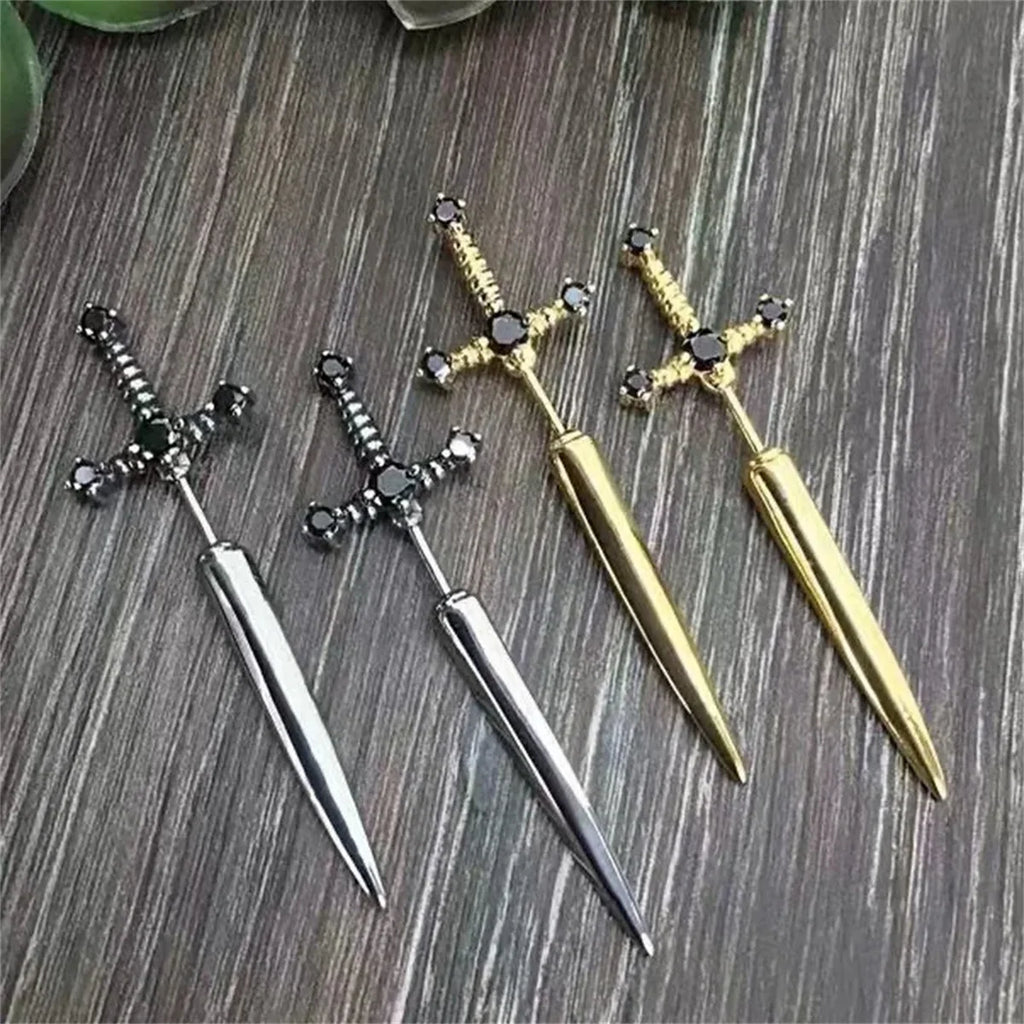 Vintage Gothic Unisex Sword Earrings
