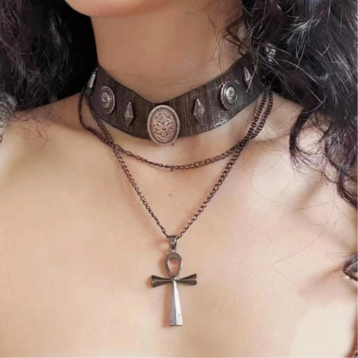 Gothic Neo-Gothic Punk Vintage Pendant Cross
