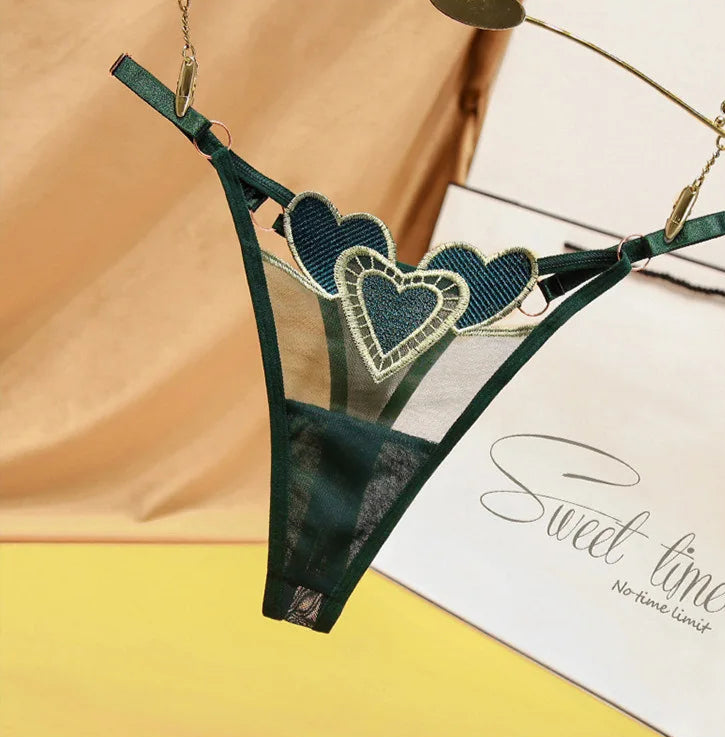 Sexy Lingerie Embroidery Thong Underwear