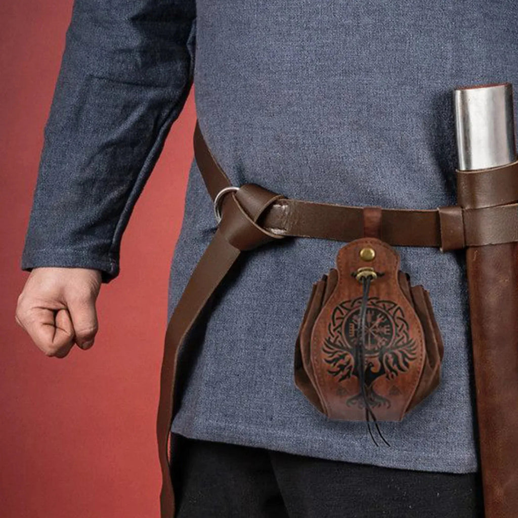 Medieval Knight Waist Pouch Belt Set