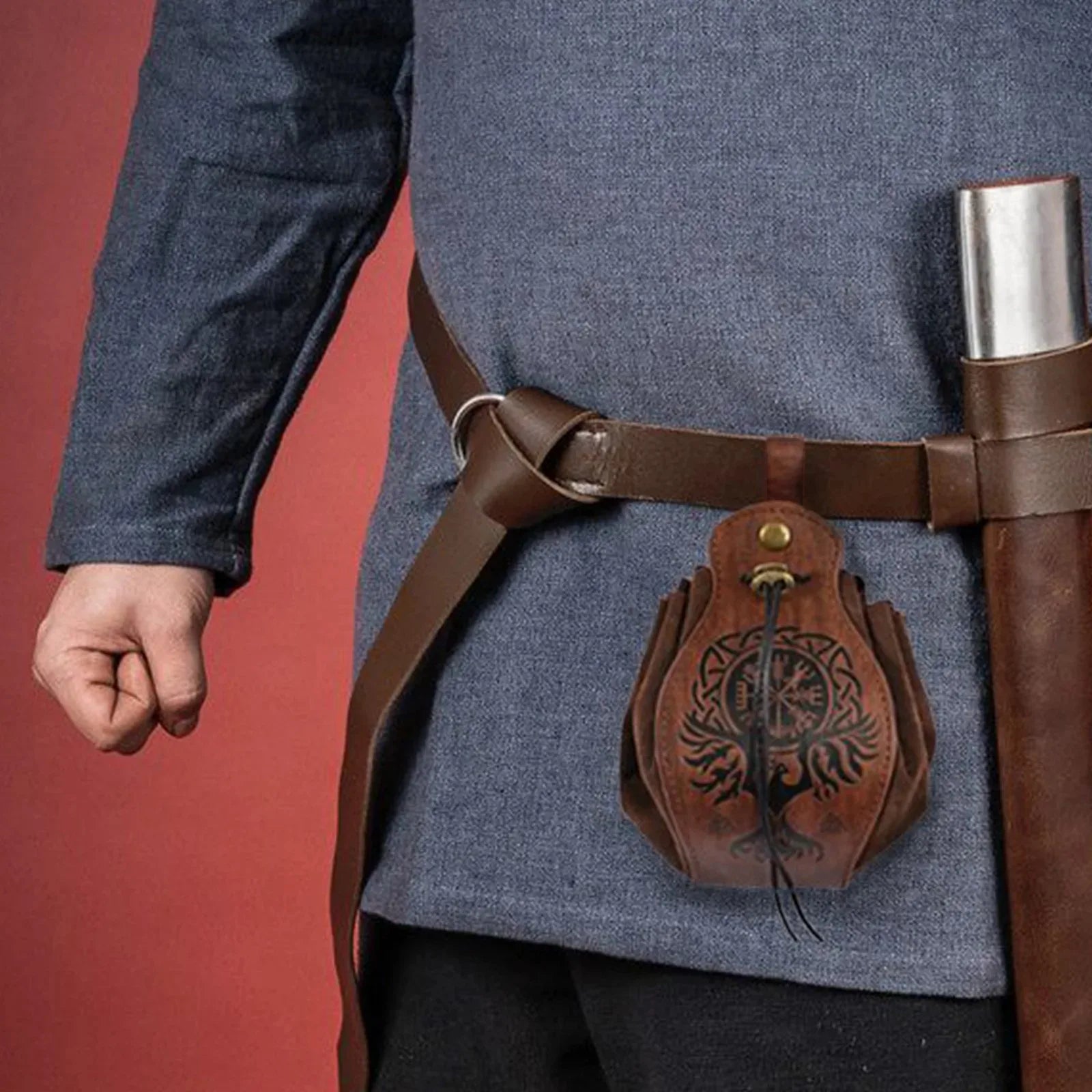 Medieval Knight Waist Pouch Belt Set