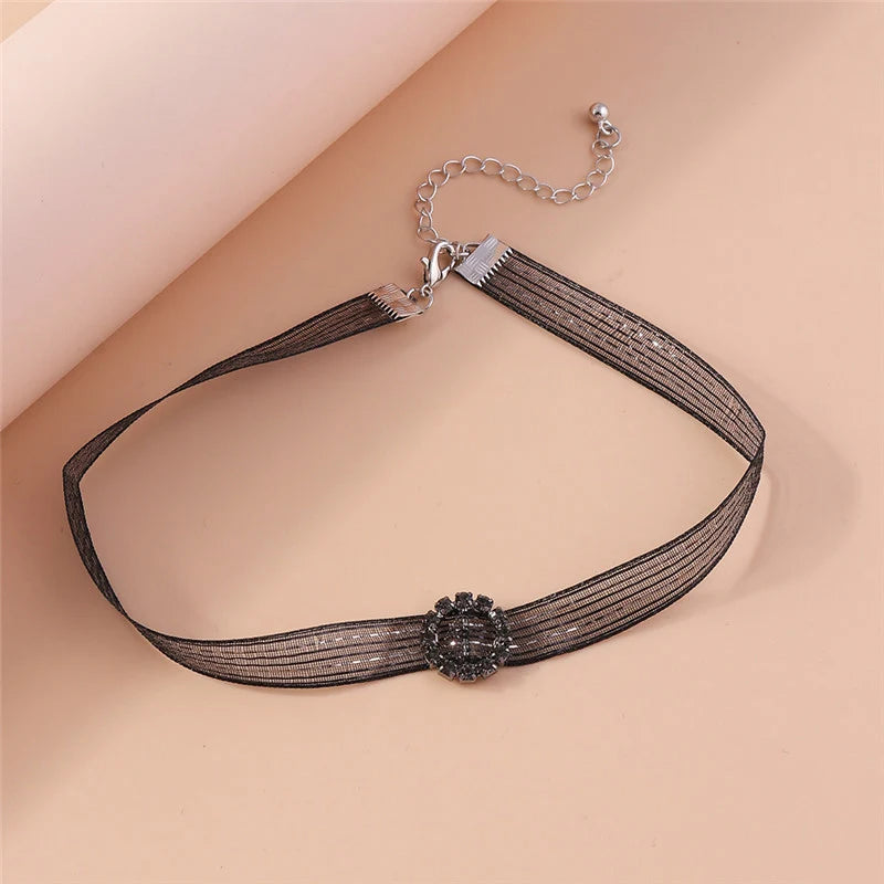 Victorian Black Lace Necklace for Women