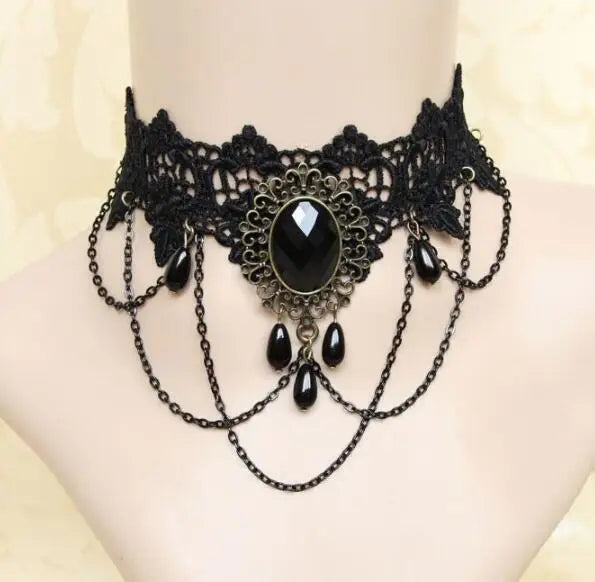 Vintage Choker Lace Necklace for Women