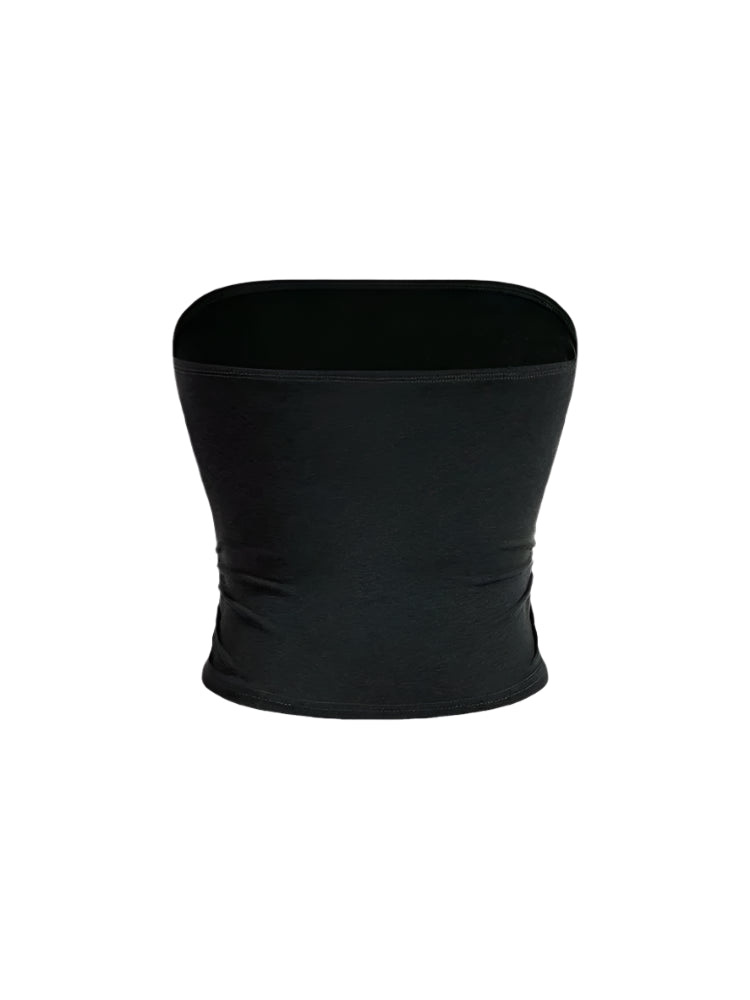 Women Gothic Print Tube Crop Top