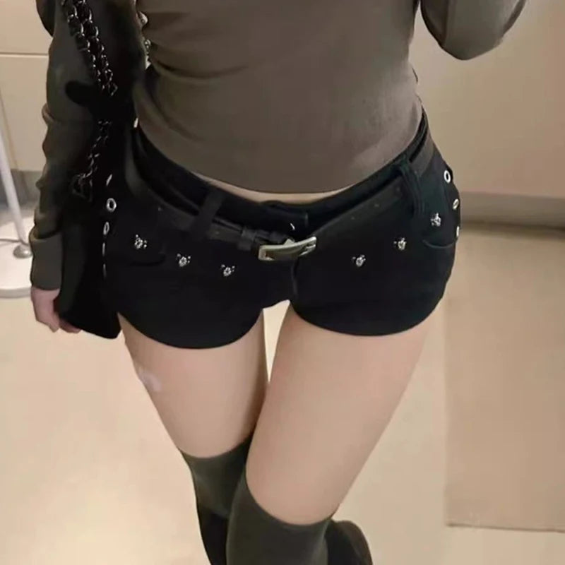 Popular Sexy Low Waist Denim Mini Shorts