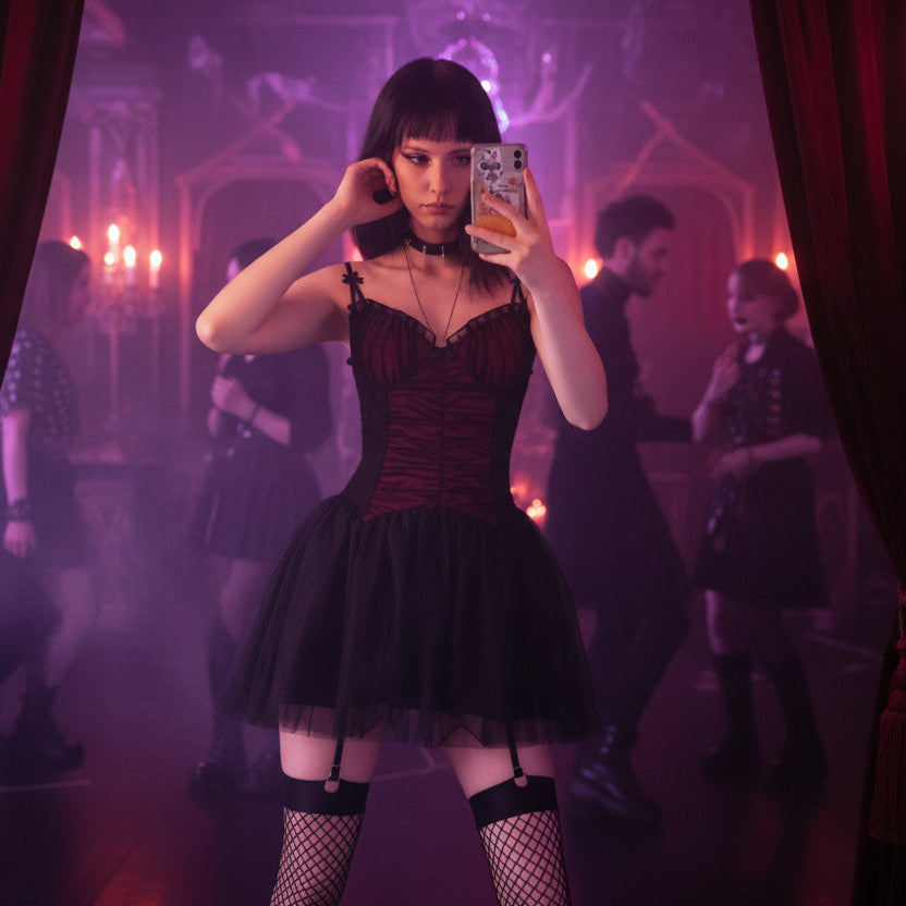 Gothic Neo-Gothic Punk Vintage Dress Lace