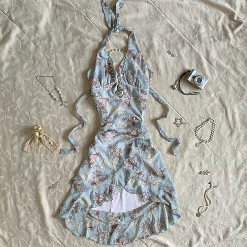 Chic  Lace Steampunk Gothic Mini Dress