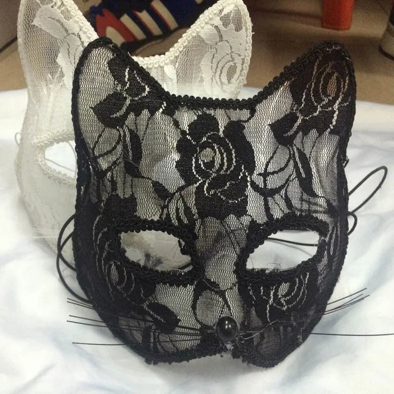 Sexy Cosplay Lace Cat Mask for Women