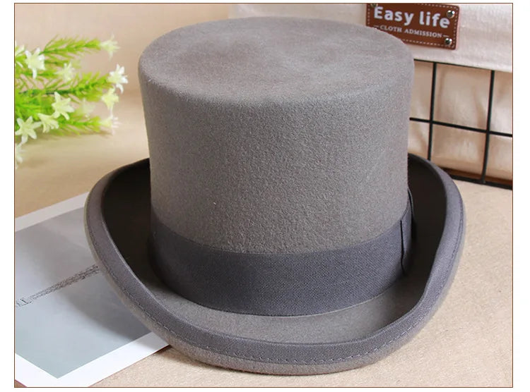 Magician Cylinder Steampunk Unisex Elegant Hat
