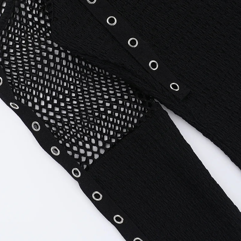 Neo-Gothic Steampunk Fishnet  Long Sleeve