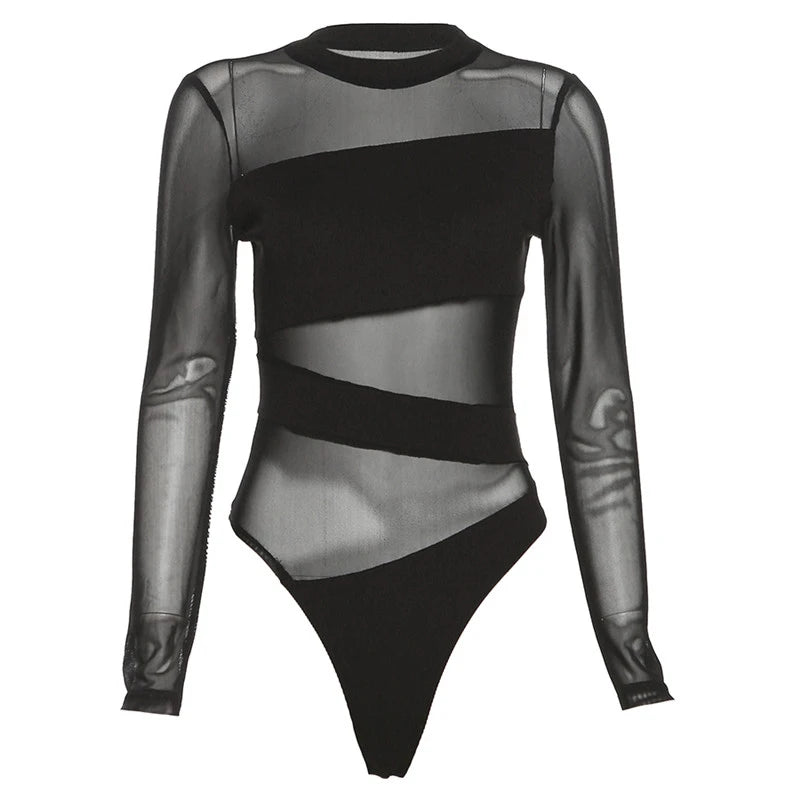 CyberPunk Mesh Bodysuit Clubwear