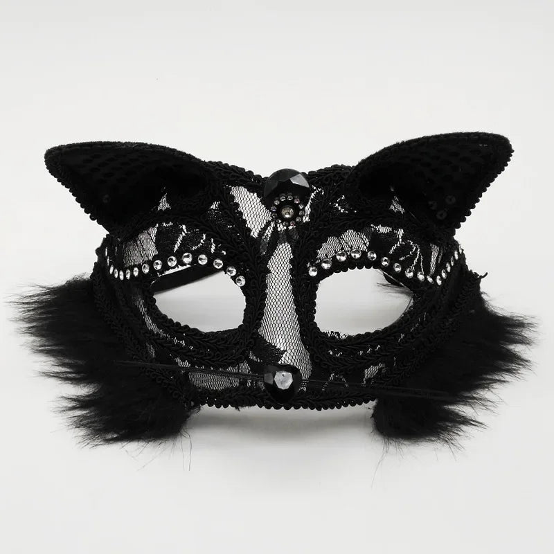 Sexy Cosplay Lace Cat Mask for Women