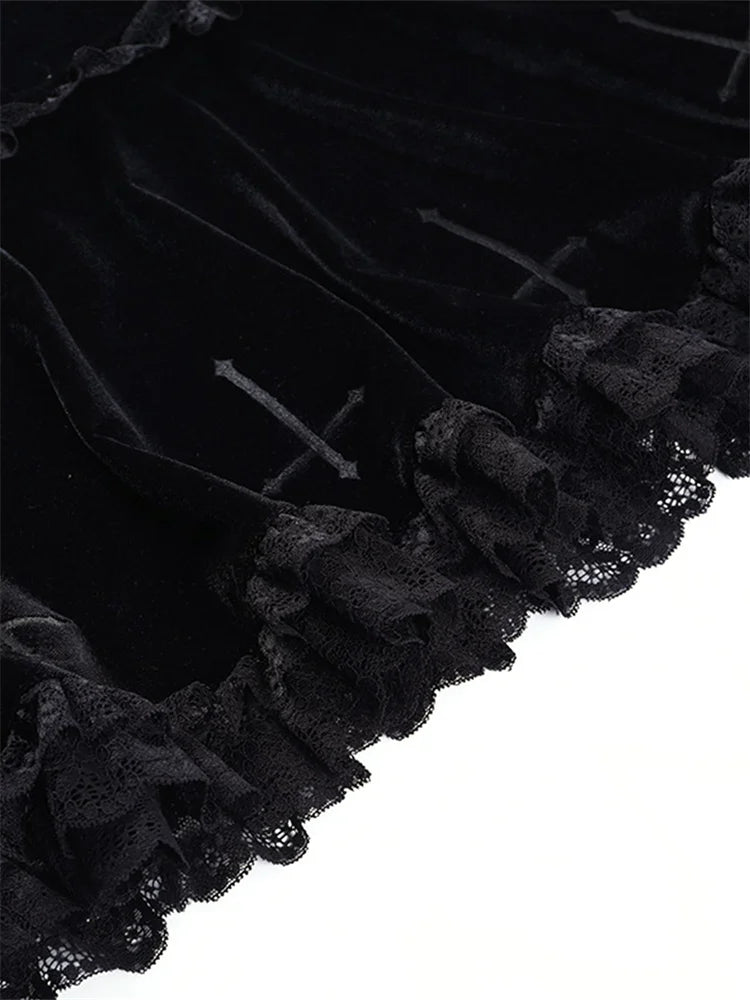 Gothic Neo-Gothic Punk Vintage Skirt Lace