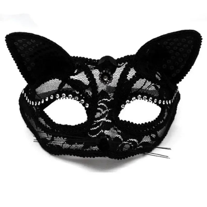 Sexy Cosplay Lace Cat Mask for Women