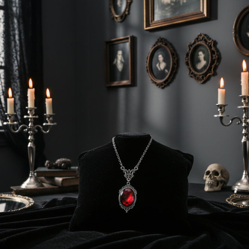 Gothic Neo-Gothic Punk Vintage Necklace Pendant Oval