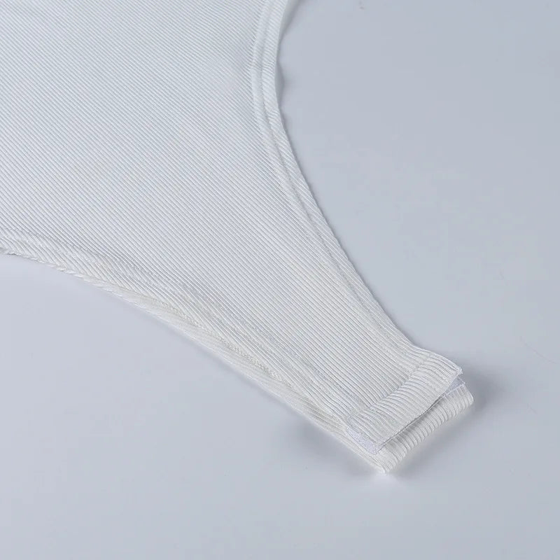 Cute Sleeveless Knit Off-Shoulder Bodysuit