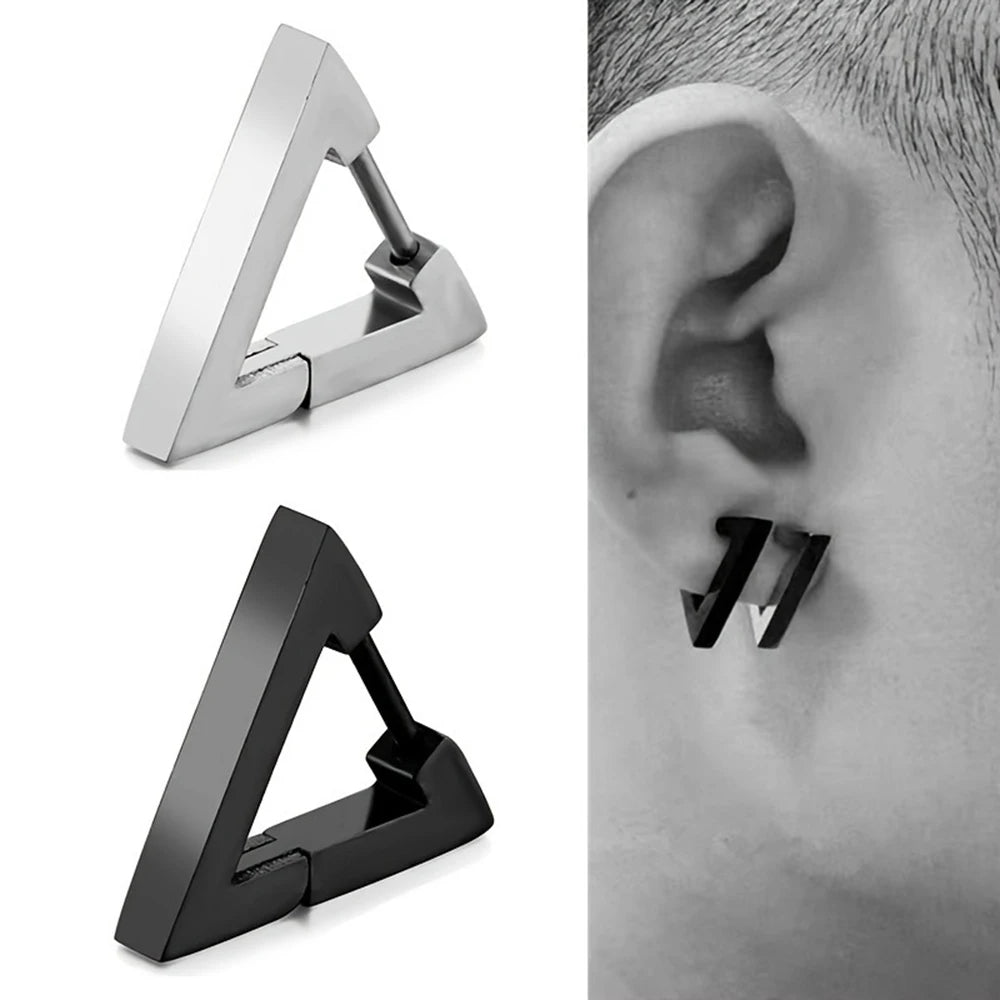 One Pair of Unisex Punk Triangle Earrings