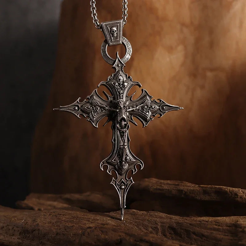 Gothic Vintage Cross Pendant Necklace