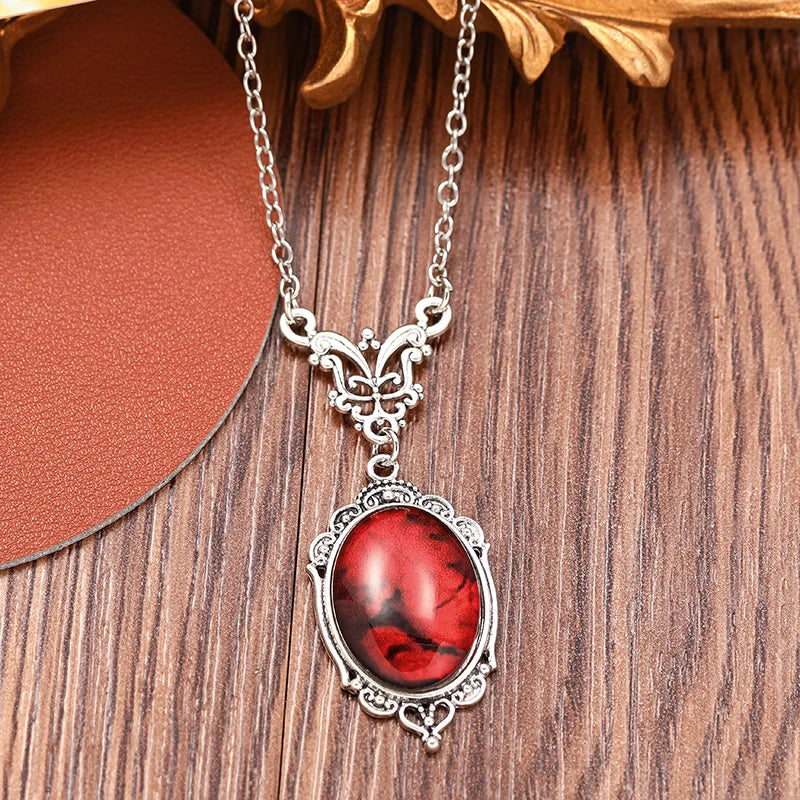 Gothic Neo-Gothic Punk Vintage Necklace Pendant Oval