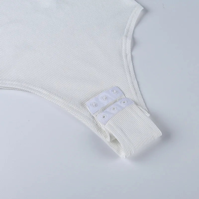 Cute Sleeveless Knit Off-Shoulder Bodysuit