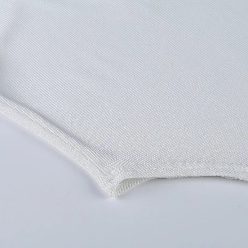 Cute Sleeveless Knit Off-Shoulder Bodysuit