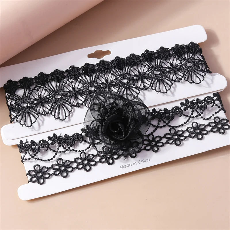 Victorian Black Lace Necklace for Women