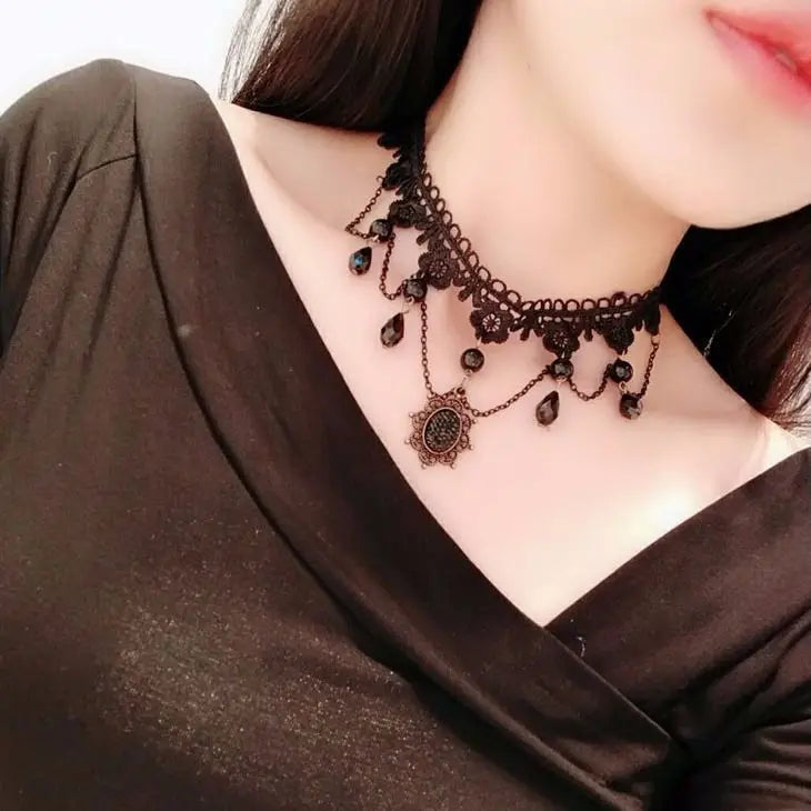 Vintage Choker Lace Necklace for Women