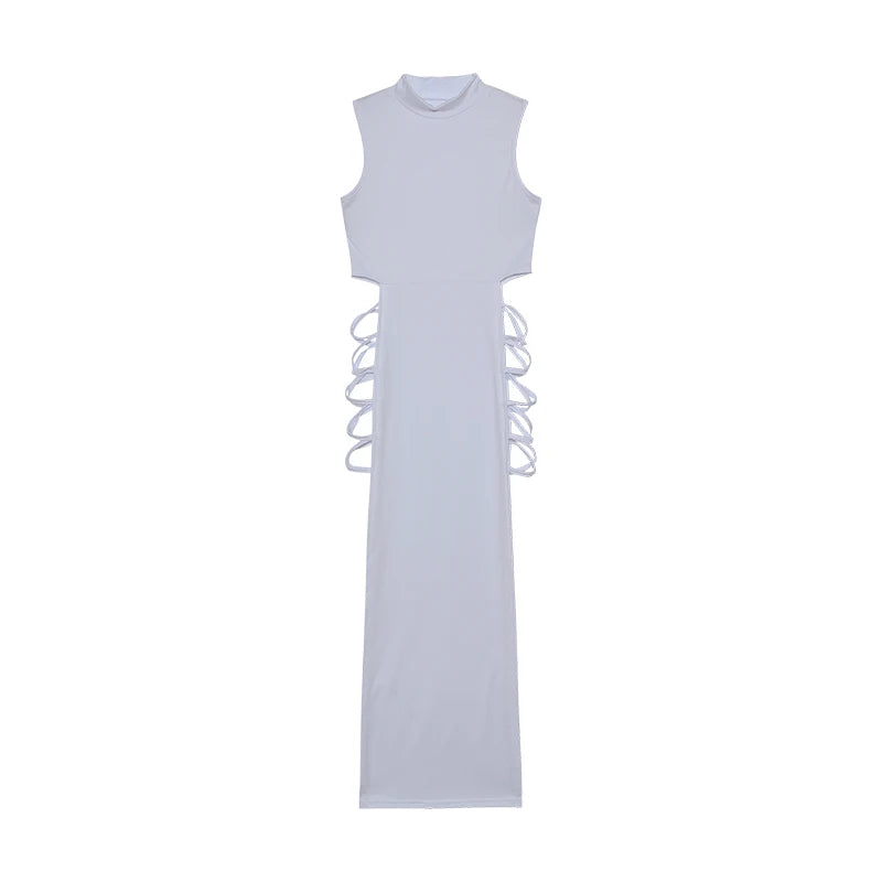 Stylish Neo-Gothic Sleeveless Long Dress