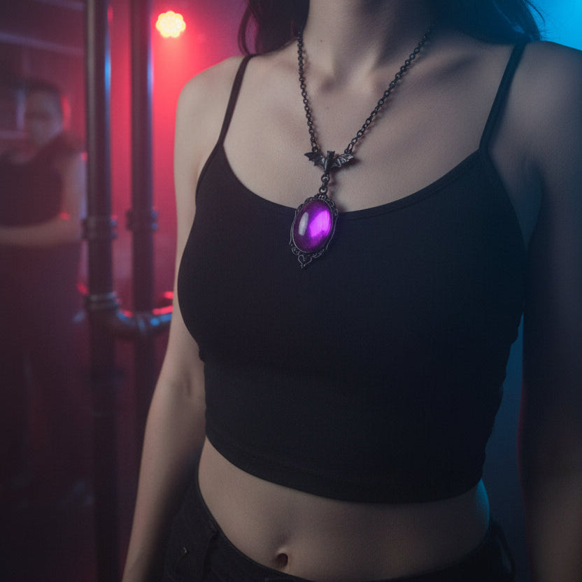 Gothic Neo-Gothic Punk Vintage Necklace Pendant Oval