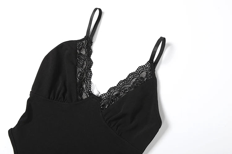 Attractive Gothic Steampunk Lace Crop Top