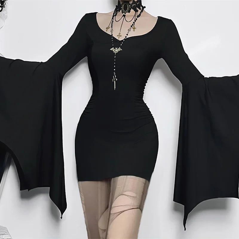 Goth Dark Cospaly Partywear Mini Dress