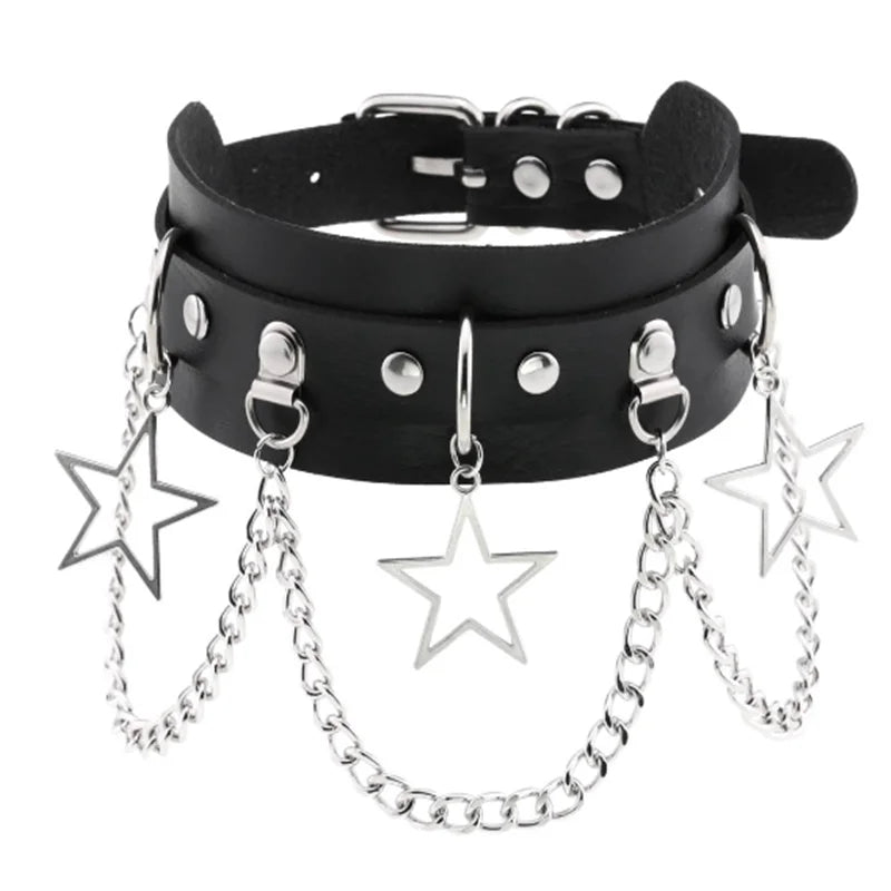1Pc Punk Rock Cosplay Gothic Necklace
