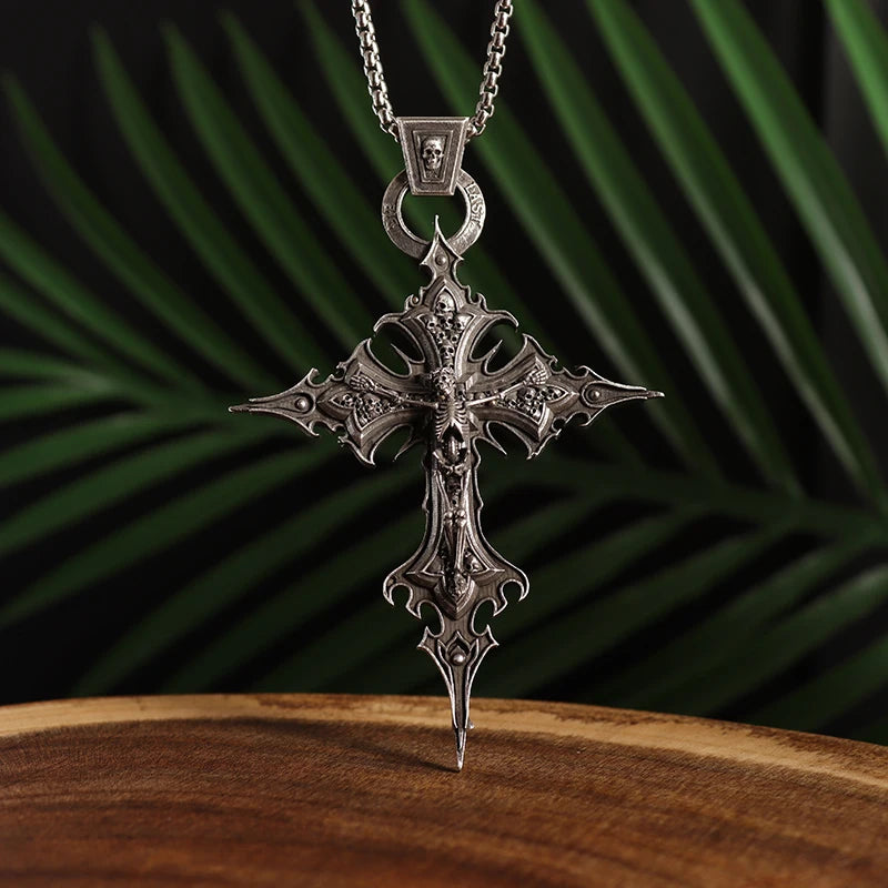 Gothic Vintage Cross Pendant Necklace