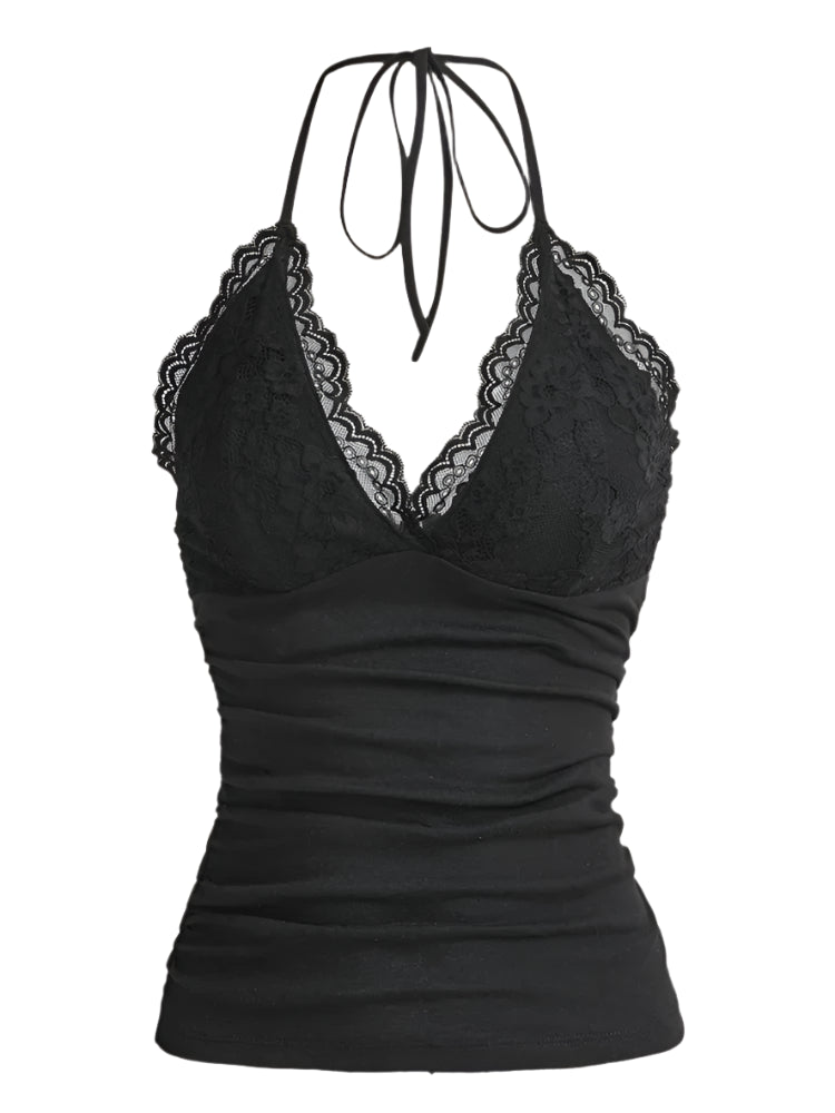 Lace V-neck Tank Top Women