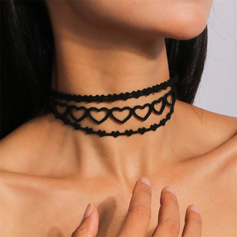 Victorian Black Lace Necklace for Women