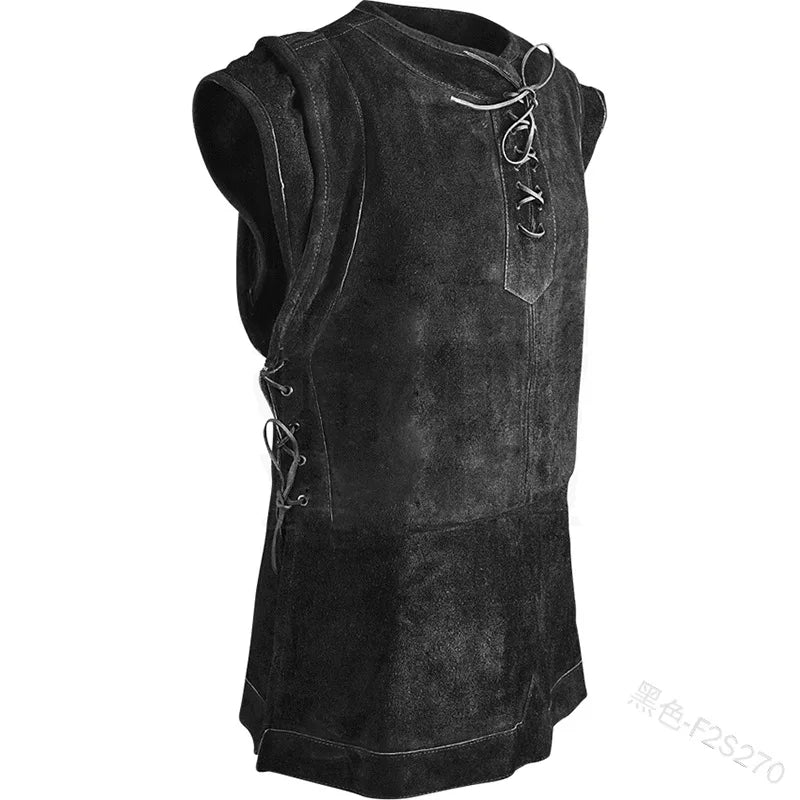 Gothic Men's Bandage Pirate Knight Waistcoat