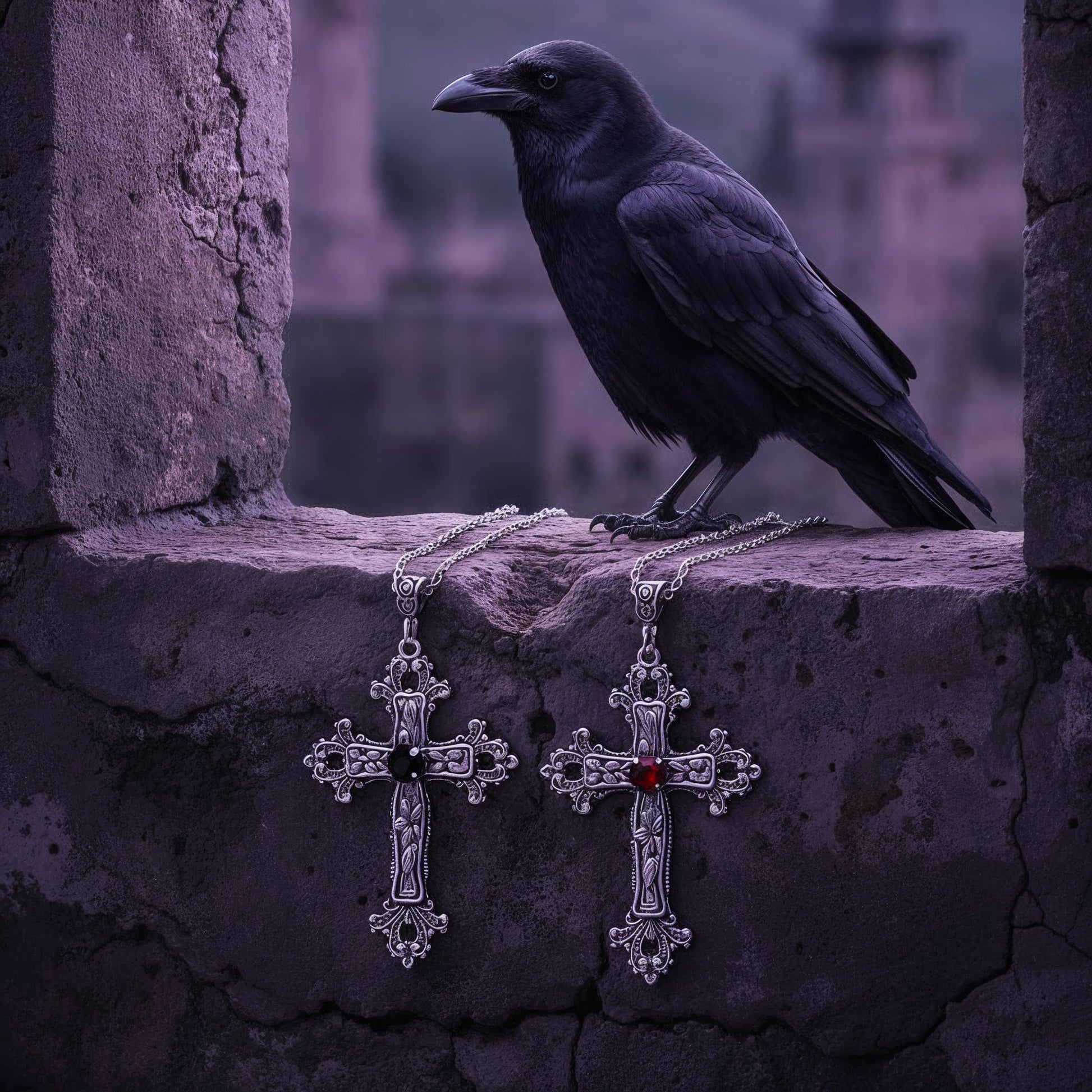 One Piece Gothic Cross Necklace