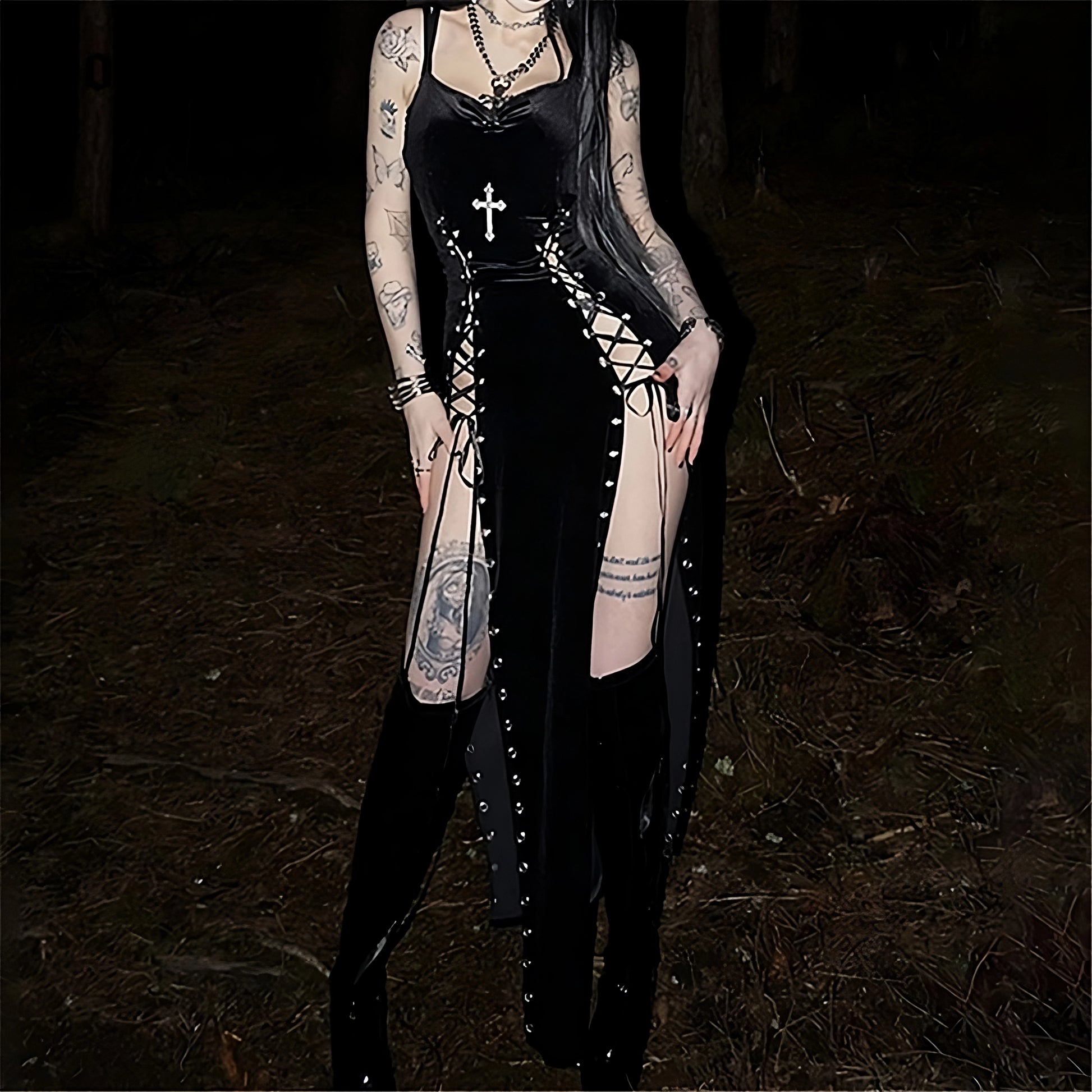 Dark Gothic Vintage Steampunk Halloween Dress