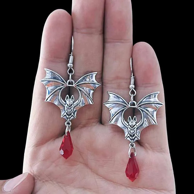Gothic Neo Gothic Steampunk Vintage Punk Bat Earring Pendant