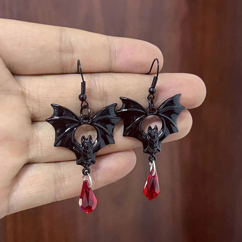 Gothic Neo Gothic Steampunk Vintage Punk Bat Earring Pendant