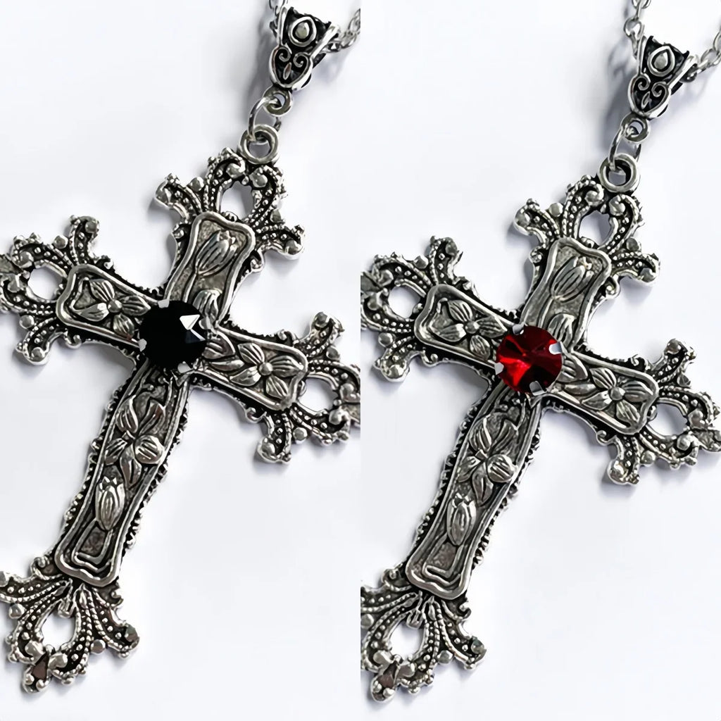 Gothic Neo-Gothic Y2K Pendant Steampunk Necklace Cross