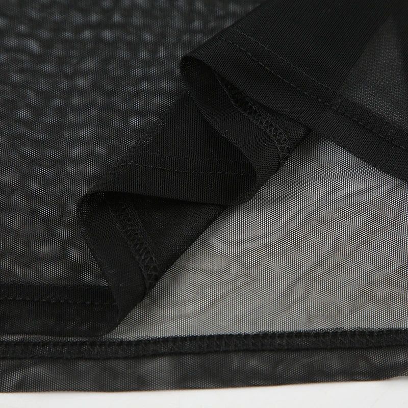 Gothic See Through Maxi Skirt with Low Waisted Shorts