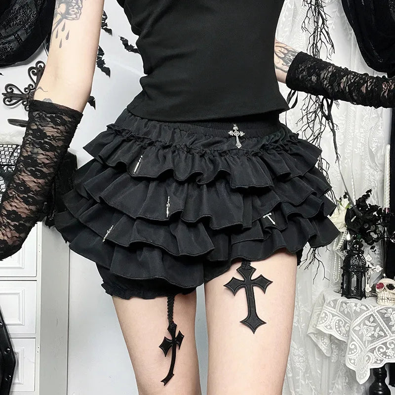 Gothic Steampunk Short Skirt Y2K