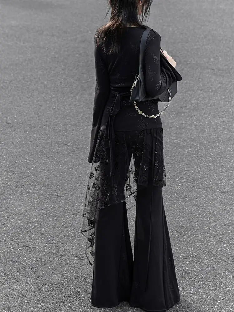 Gothic Steampunk Skirt Glitter Vintage Y2K